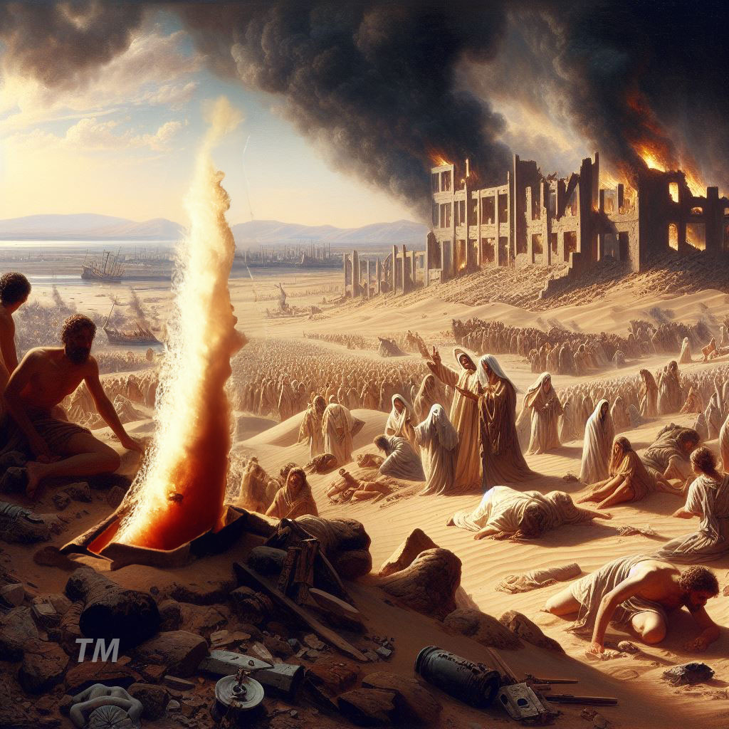 In the destruction of Sodom and Gomorrah God ordered those who looked back be turned to salt